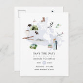 Carte Postale Faire-part Mariage de destination au Canada, Sauvegarder la d (Devant / Derrière)