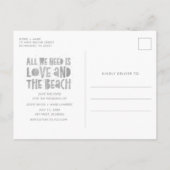 Carte Postale Faire-part Mariage de Destination de Plage Décontractée Enreg (Dos)