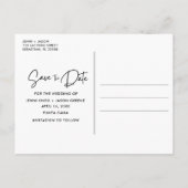 Carte Postale Faire-part Mariage de Destination de Plage Enregistrer la Dat (Dos)