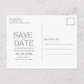 Carte Postale Faire-part Mariage de Destination de Plage Tropicale Enregist (Dos)