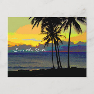 Carte Postale Faire-part Mariage de Destination Enregistrer la Date