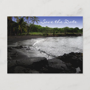 Carte Postale Faire-part Mariage de Destination Enregistrer la Date, Sable 