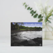 Carte Postale Faire-part Mariage de destination Enregistrer la date, sable  (Debout devant)