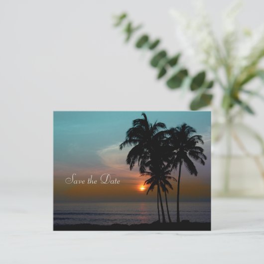 Carte Postale Faire-part Mariage de destination PixDezines Enregistrer la d (Debout devant)