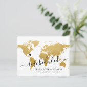 Carte Postale Faire-part Mariage de destination reporté reprogrammé (Debout devant)