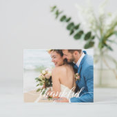 Carte Postale Faire-part Mariage de Destination sur Mesure avec Remerciemen (Debout devant)