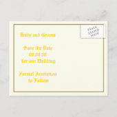 Carte Postale Faire-part Mariage de fleurs de jasmin jaune Enregistrer la d (Dos)