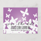 Carte Postale Faire-part Mariage de Jardin Papillons Volants Épargnez la Da (Devant)