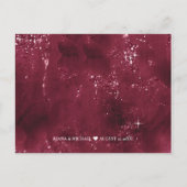 Carte Postale Faire-part Mariage de la Parties scintillant de la géode Agat (Dos)