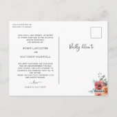 Carte Postale Faire-part Mariage de la remise des germes florale (Dos)