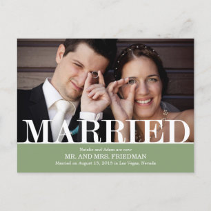 Carte Postale Faire-part Mariage de lettres en gras