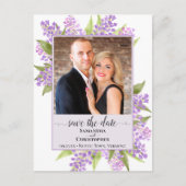 Carte Postale Faire-part Mariage de Lilacs rustiques Enregistrer la date La (Devant)