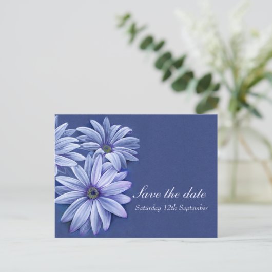 Carte Postale Faire-part Mariage de l'ostéospermum Daisy enregistrer la car (Debout devant)