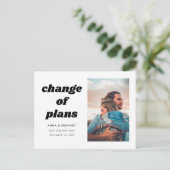 Carte Postale Faire-part Mariage de modification simple des régimes Date (Debout devant)