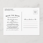 Carte Postale Faire-part Mariage de Noël rustique Enregistrer la date (Dos)