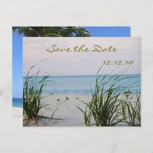 Carte Postale Faire-part Mariage de plage (Devant / Derrière)