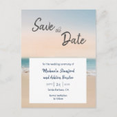 Carte Postale Faire-part Mariage De Plage Design Enregistrer La Date Annonc (Devant)