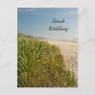 Carte Postale Faire-part Mariage de plage naturel, Sauvegarder la date