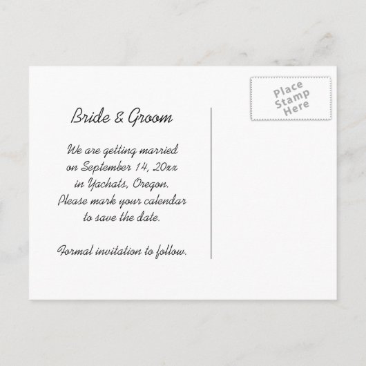 Carte Postale Faire-part Mariage de plage naturel, Sauvegarder la date