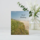Carte Postale Faire-part Mariage de plage naturel, Sauvegarder la date (Debout devant)