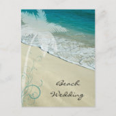 Carte Postale Faire-part Mariage de plage tropicale Enregistrer la date Ann (Devant)