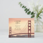 Carte Postale Faire-part Mariage de San Francisco Golden Gate Enregistrer l (Debout devant)