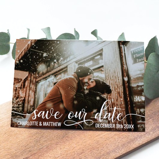 Carte Postale Faire-part Mariage de script de budget moderne ENREGISTRER NO