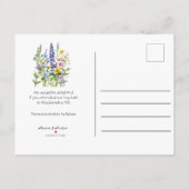 Carte Postale Faire-part Mariage de style calendrier Enregistrer la date ju (Dos)