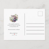 Carte Postale Faire-part Mariage de Style Calendrier Enregistrer la Date Se (Dos)