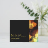 Carte Postale Faire-part Mariage de Twilight Bokeh Éclairage Enregistrer la (Debout devant)