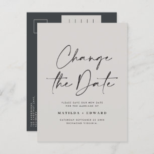 Carte Postale Faire-part Mariage de typographie de script moderne modifier 