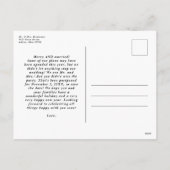 Carte postale faire-part mariage de vacances (Dos)