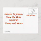 Carte Postale Faire-part Mariage de vélo, Pilote de course, Stationnaire (Dos)