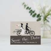 Carte Postale Faire-part Mariage De Vélos Cute Tandem (Debout devant)