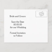 Carte Postale Faire-part Mariage des initiales en carton Kraft Enregistrer  (Dos)
