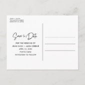 Carte Postale Faire-part Mariage Destination Plage Enregistrer La Date (Dos)