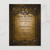 Carte Postale Faire-part Mariage d'halloween gothique enregistrer la date c (Devant)