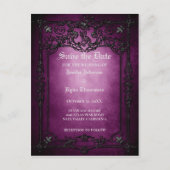 Carte Postale Faire-part Mariage d'halloween gothique enregistrer la date c (Devant)