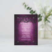 Carte Postale Faire-part Mariage d'halloween gothique enregistrer la date c (Debout devant)