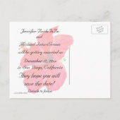 Carte Postale Faire-part Mariage d'Hibiscus tropical Enregistrer la date (Dos)
