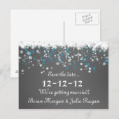 Carte Postale Faire-part mariage d'hiver (Devant / Derrière)