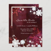 Carte Postale Faire-part Mariage d'hiver en Bourgogne Enregistrer la date (Devant / Derrière)