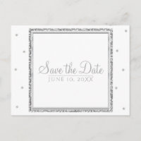 Mariage d'Hiver Glam Argent et Blanc Enregistrez l