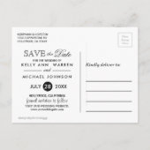 Carte Postale Faire-part Mariage Dolphin en bord de mer - Enregistrer la da (Dos)