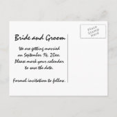 Carte Postale Faire-part Mariage du fauteuil du salon de plage Enregistrer  (Dos)