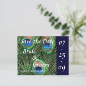 Carte Postale Faire-part Mariage du paon (Debout devant)