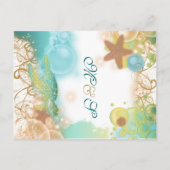 Carte Postale Faire-part Mariage du thème de plage "enregistrer la date" (Dos)