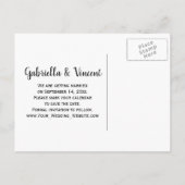 Carte Postale Faire-part Mariage du voile de tournesol jaune rustique Enreg (Dos)