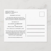 Carte Postale Faire-part Mariage Élégant à Petite Réduction Mis à Jour (Dos)