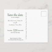 Carte Postale Faire-part Mariage Élégant Classique Eucalyptus Enregistrer l (Dos)